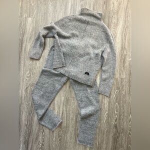Knitted woolen warm and comfortable suit.
